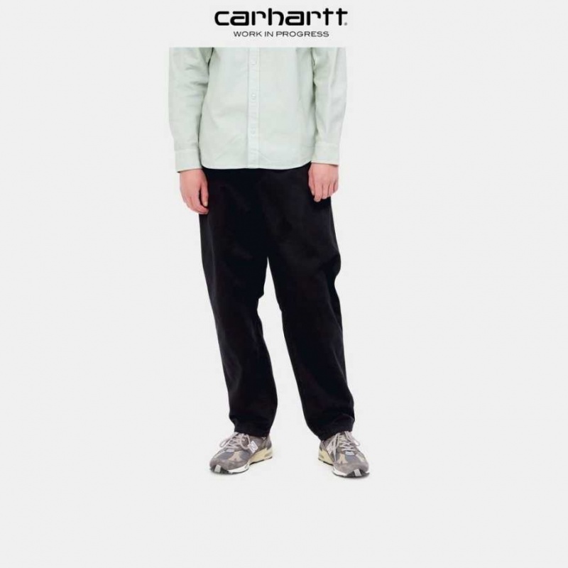 Noir Carhartt Wip Flint Pant - Twill - Danmark EFS-3924377