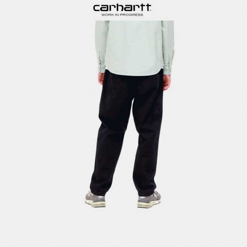 Noir Carhartt Wip Flint Pant - Twill - Danmark EFS-3924377