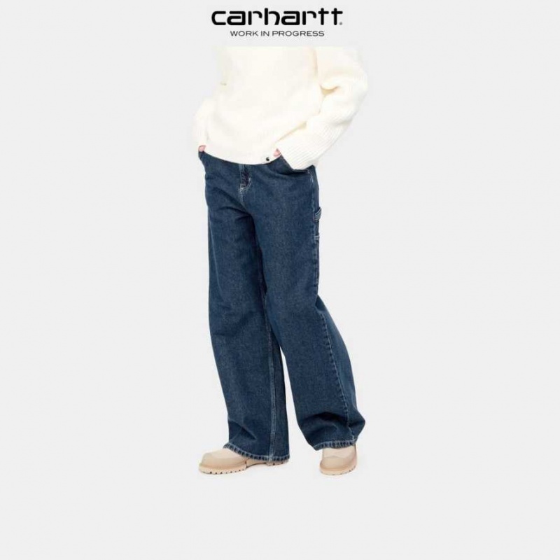 Bleu Carhartt Wip Jens Pant - Denim - Danmark JJC-6656865