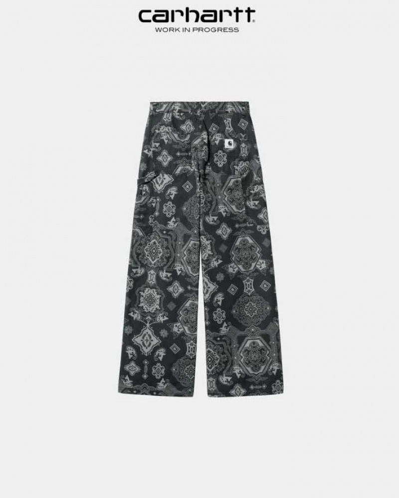 Noir Carhartt Wip Jens Verse Print Pant - Danmark ZOT-3933862