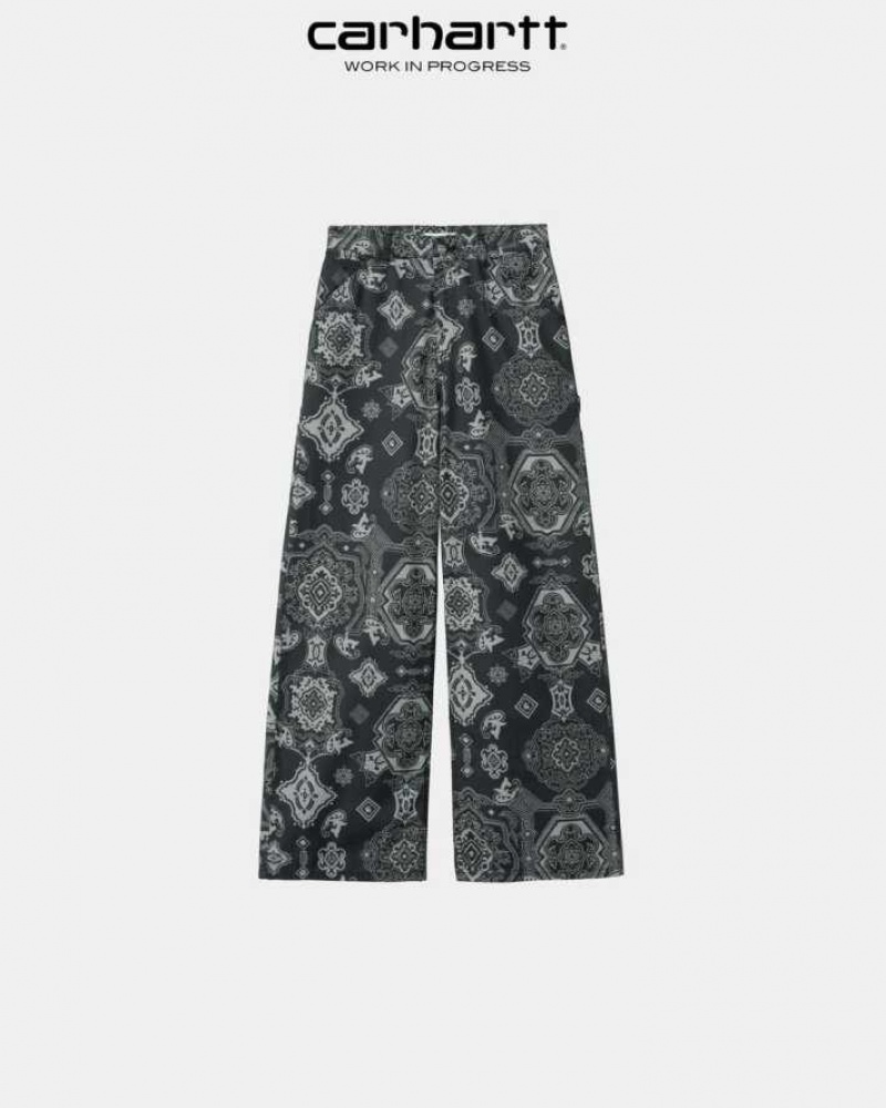 Noir Carhartt Wip Jens Verse Print Pant - Danmark ZOT-3933862