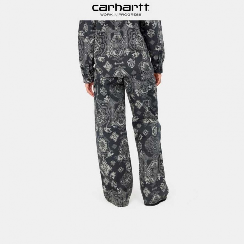 Noir Carhartt Wip Jens Verse Print Pant - Danmark ZOT-3933862