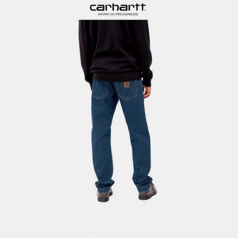 Bleu Carhartt Wip Klondike Pant - Maitland Denim - Danmark FWM-6604623