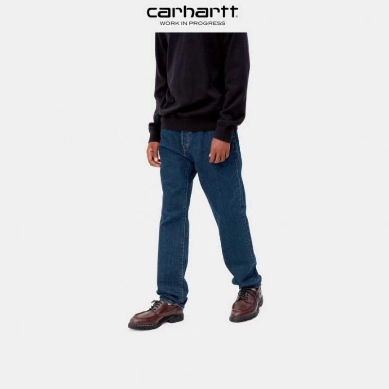 Bleu Carhartt Wip Klondike Pant - Maitland Denim - Danmark FWM-6604623