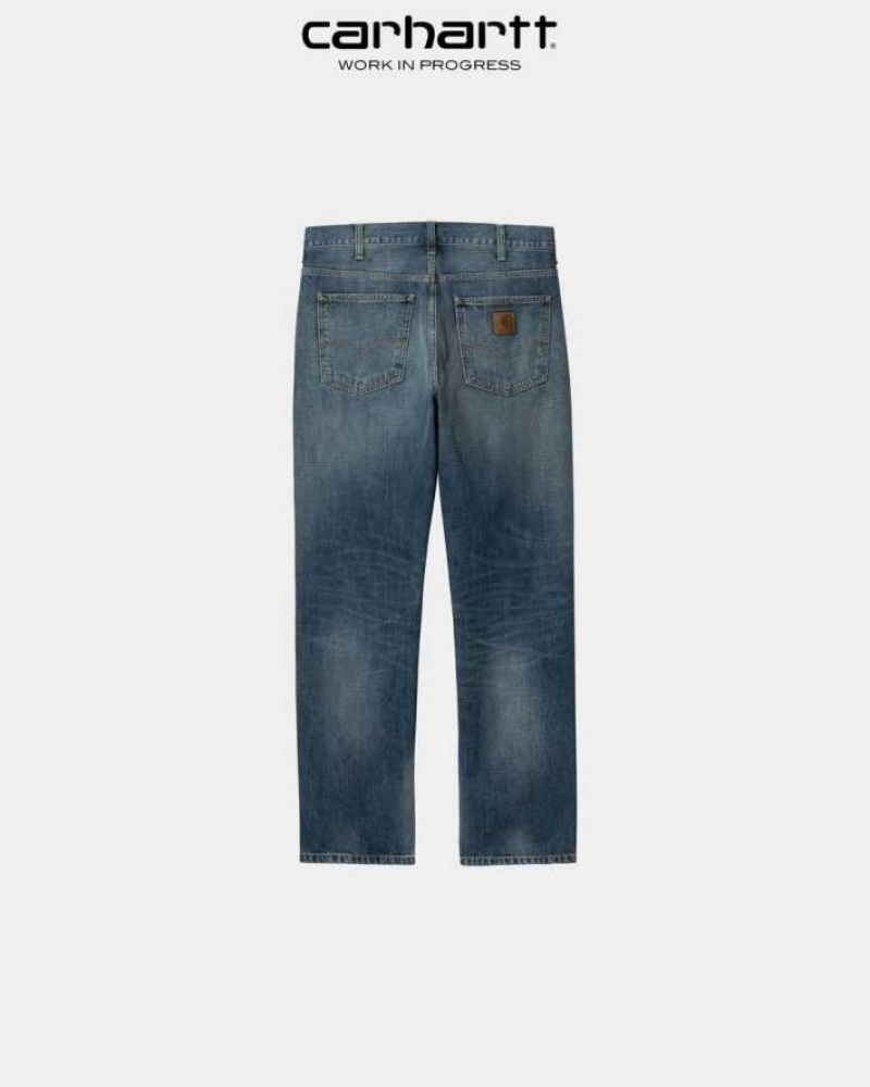 Bleu Carhartt Wip Marlow Pant Blue Denim - Danmark FCN-4728618