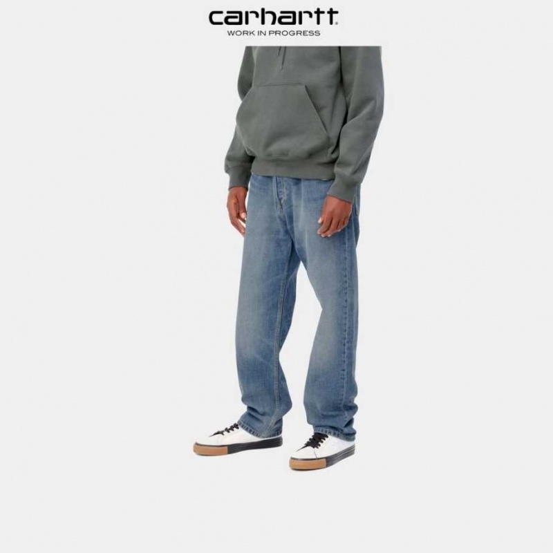 Bleu Carhartt Wip Marlow Pant Blue Denim - Danmark FCN-4728618