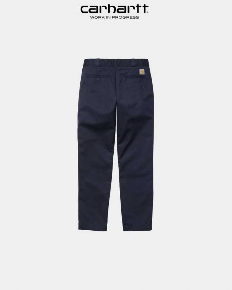 Bleu Marine Foncé Carhartt Wip Master Pant Bleu Marine - Danmark ISC-2859421