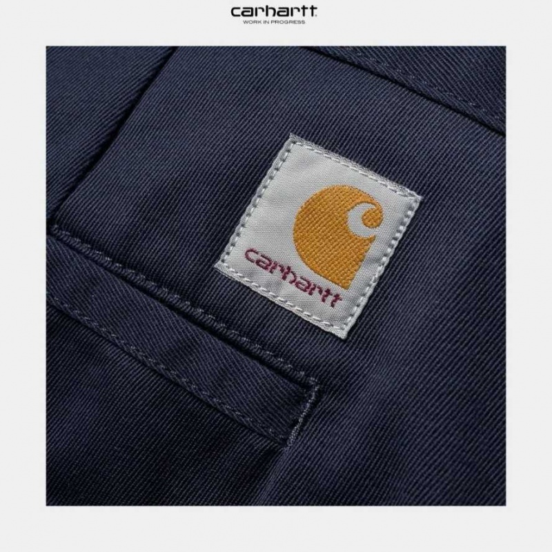 Bleu Marine Foncé Carhartt Wip Master Pant Bleu Marine - Danmark ISC-2859421