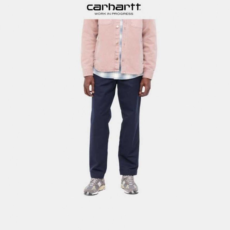 Bleu Marine Foncé Carhartt Wip Master Pant Bleu Marine - Danmark ISC-2859421