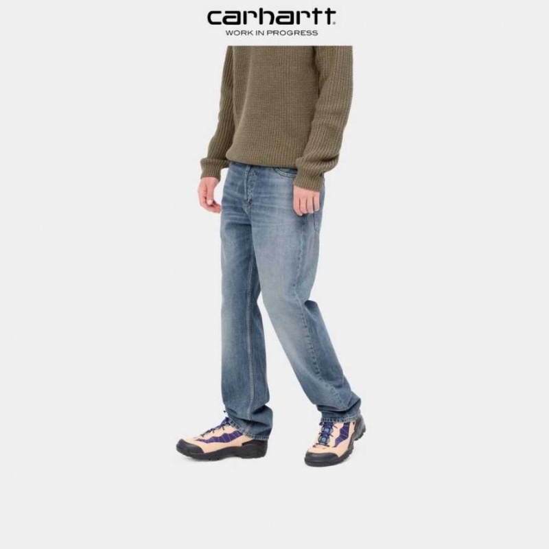 Bleu Carhartt Wip Marlow Pant - Danmark TYG-9560160