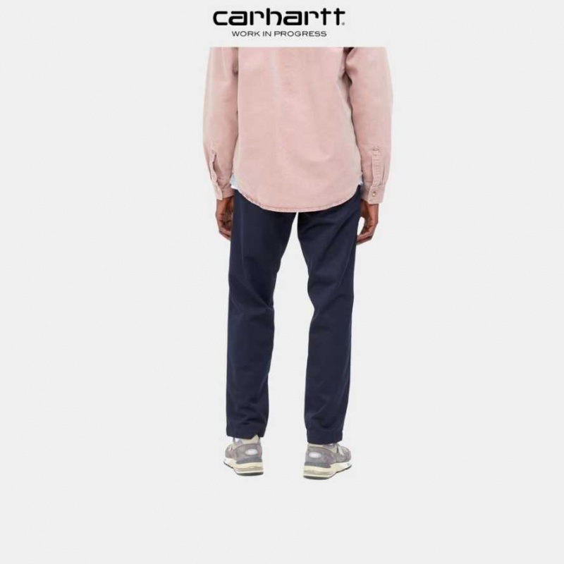 Bleu Marine Foncé Carhartt Wip Master Pant Bleu Marine - Danmark ISC-2859421