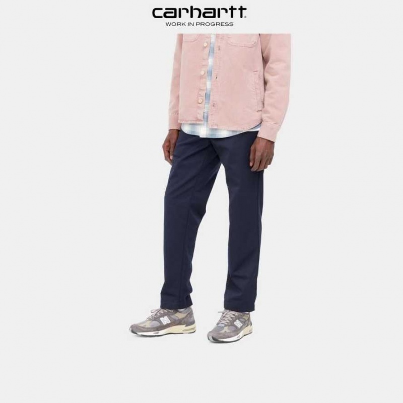 Bleu Marine Foncé Carhartt Wip Master Pant Bleu Marine - Danmark ISC-2859421