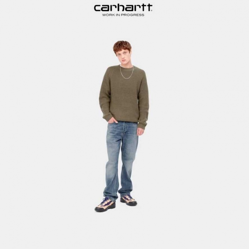 Bleu Carhartt Wip Marlow Pant - Danmark TYG-9560160