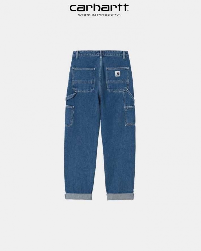 Bleu Carhartt Wip Pierce Pant - Denim - Danmark JNB-9994150