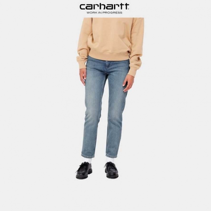 Bleu Carhartt Wip Page Carrot Ankle Pant - Danmark HVW-3909370