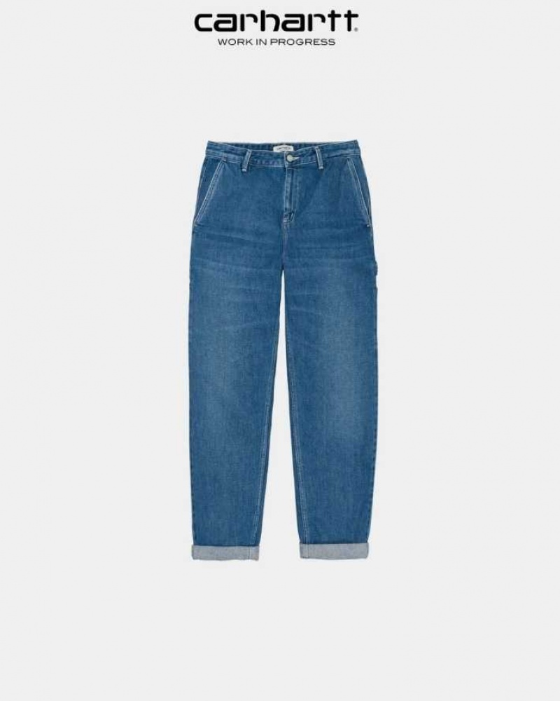 Bleu Carhartt Wip Pierce Pant - Denim - Danmark BDW-0947496