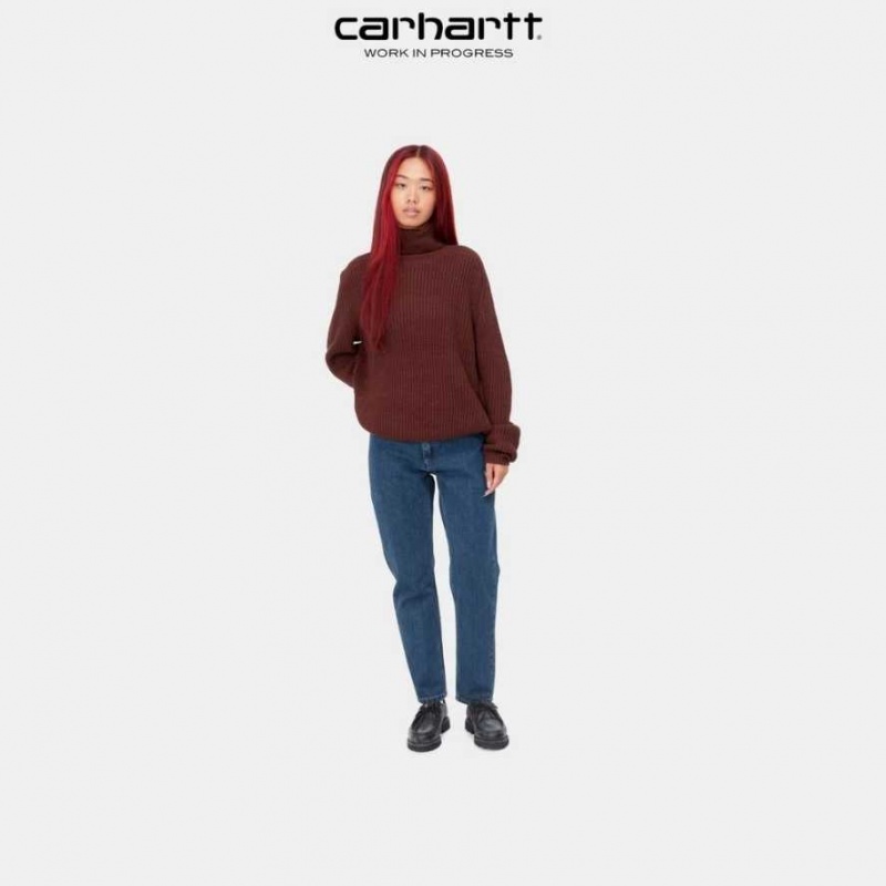 Bleu Carhartt Wip Page Carrot Ankle Pant - Danmark QZI-7584192