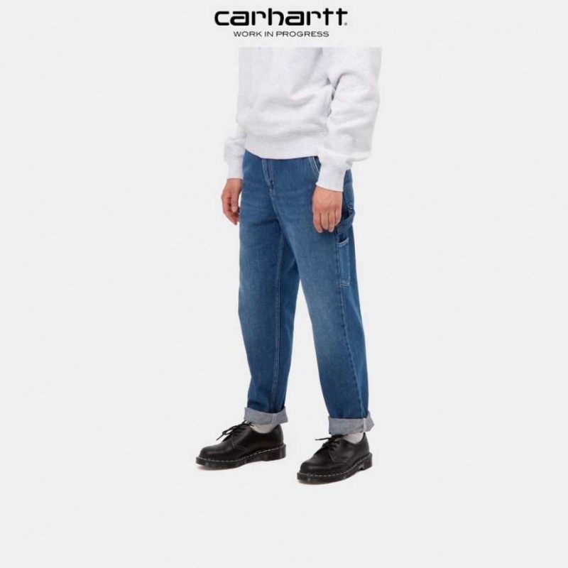 Bleu Carhartt Wip Pierce Pant - Denim - Danmark BDW-0947496