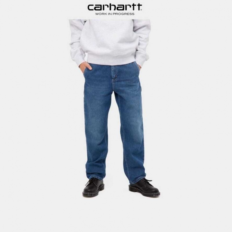 Bleu Carhartt Wip Pierce Pant - Denim - Danmark BDW-0947496