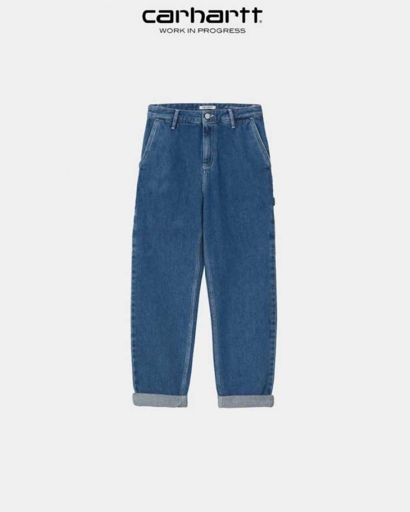 Bleu Carhartt Wip Pierce Pant - Denim - Danmark JNB-9994150