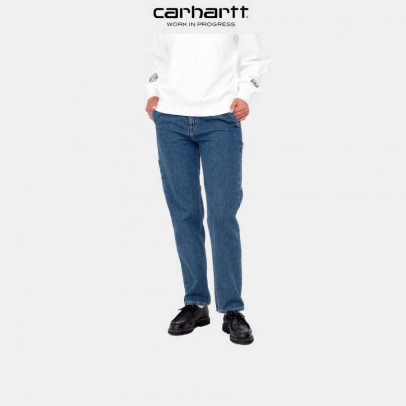 Bleu Carhartt Wip Pierce Pant - Denim - Danmark JNB-9994150