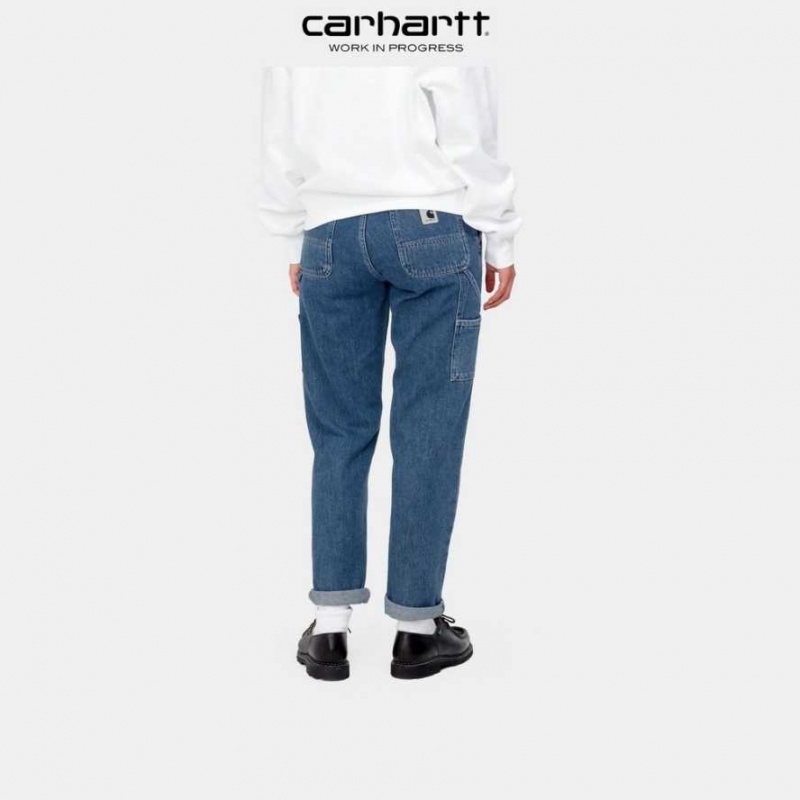 Bleu Carhartt Wip Pierce Pant - Denim - Danmark JNB-9994150