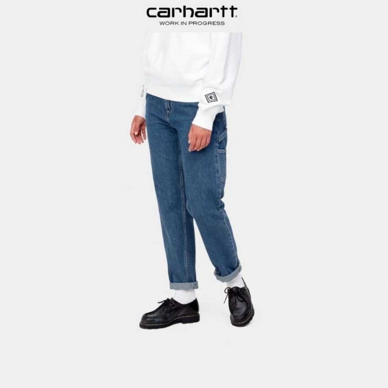 Bleu Carhartt Wip Pierce Pant - Denim - Danmark JNB-9994150