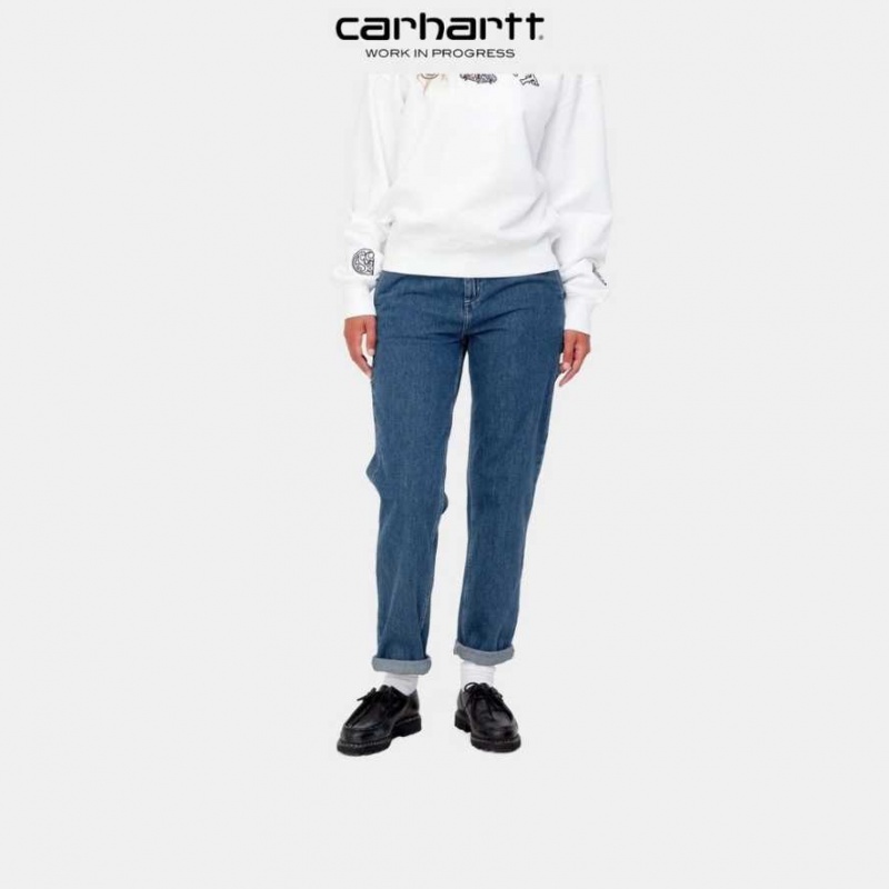 Bleu Carhartt Wip Pierce Pant - Denim - Danmark JNB-9994150