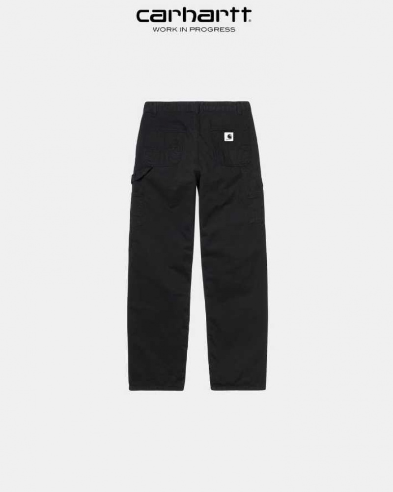 Noir Carhartt Wip Pierce Pant Droit - Acadia Twill - Danmark HRK-3430233