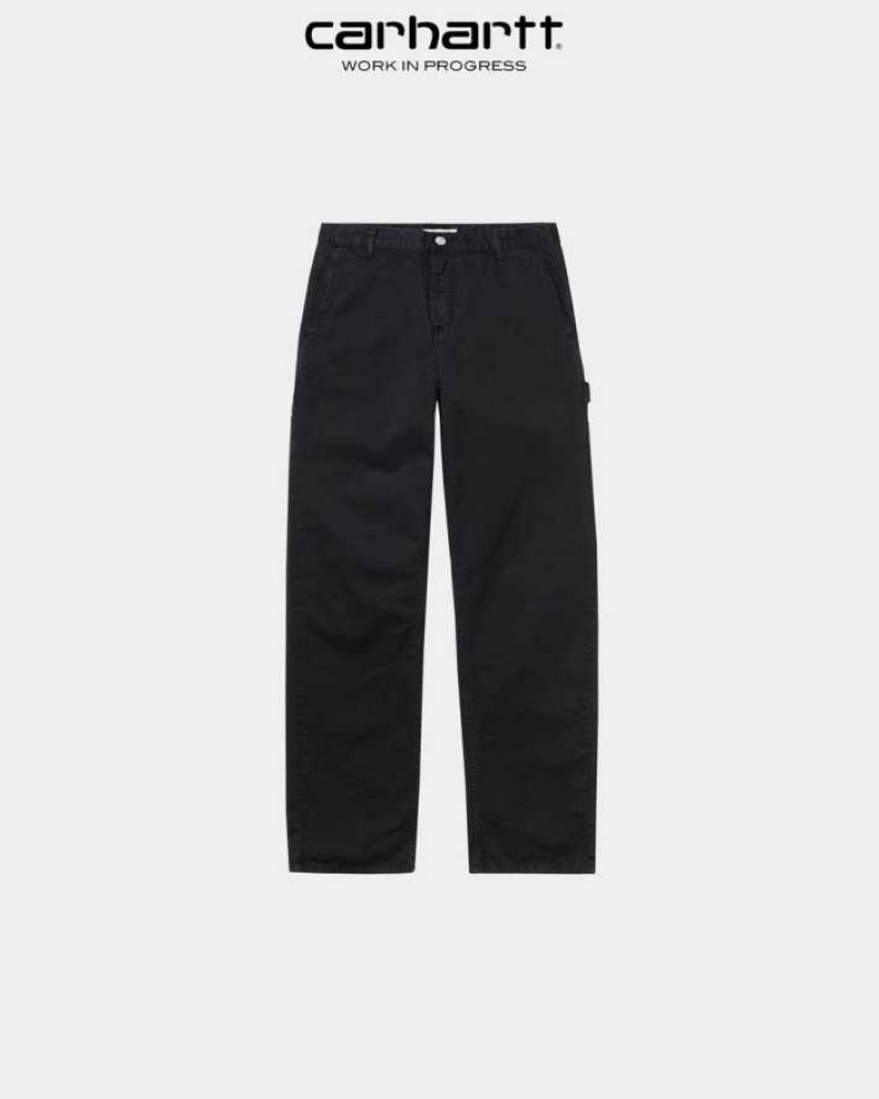 Noir Carhartt Wip Pierce Pant Droit - Acadia Twill - Danmark HRK-3430233