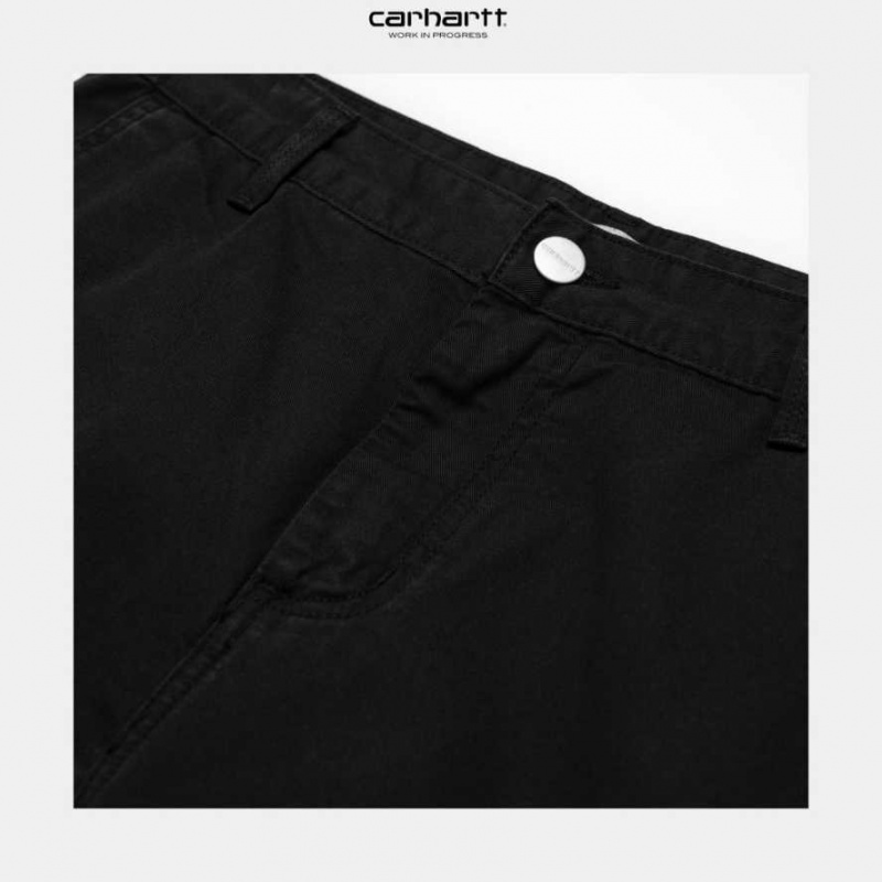 Noir Carhartt Wip Pierce Pant Droit - Acadia Twill - Danmark HRK-3430233