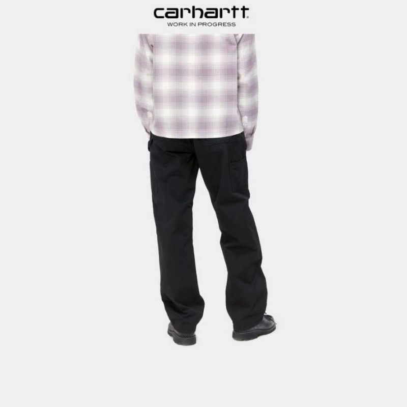 Noir Carhartt Wip Pierce Pant Droit - Acadia Twill - Danmark HRK-3430233