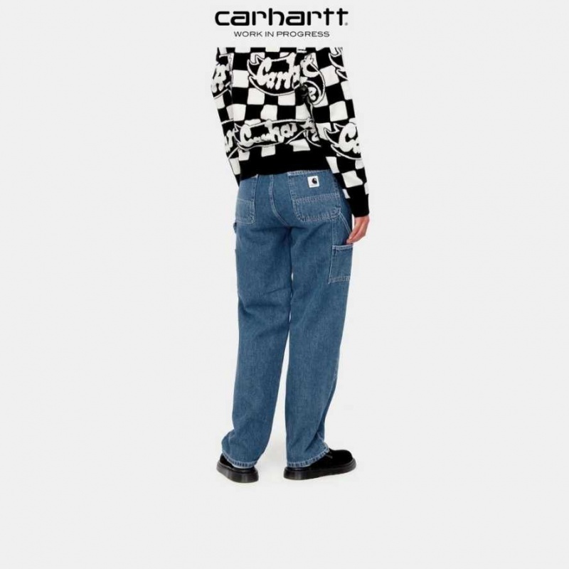 Bleu Carhartt Wip Pierce Pant Droit - Denim - Danmark ZSF-5996029