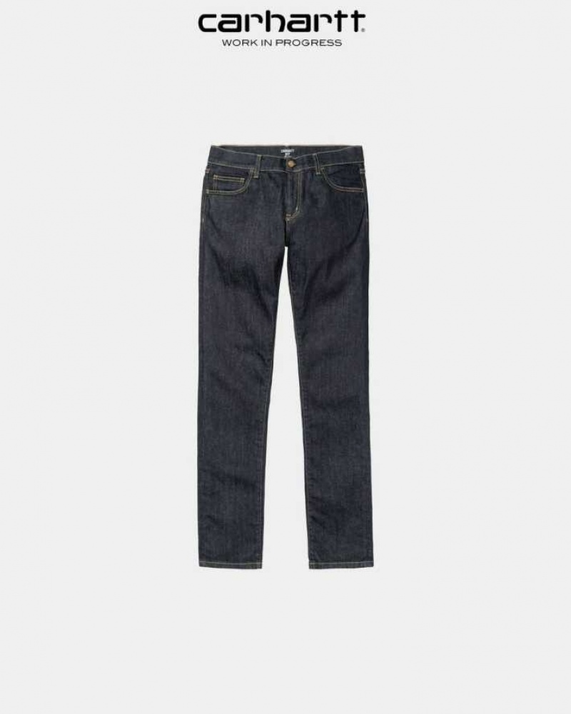 Bleu Carhartt Wip Rebel Pant - Denim - Danmark KBX-3143110