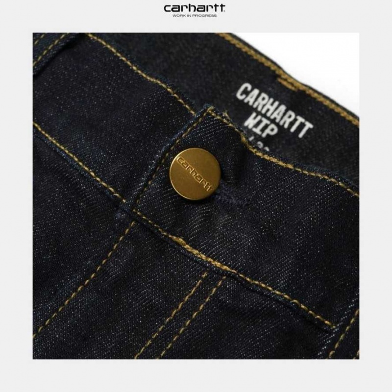 Bleu Carhartt Wip Rebel Pant - Denim - Danmark KBX-3143110