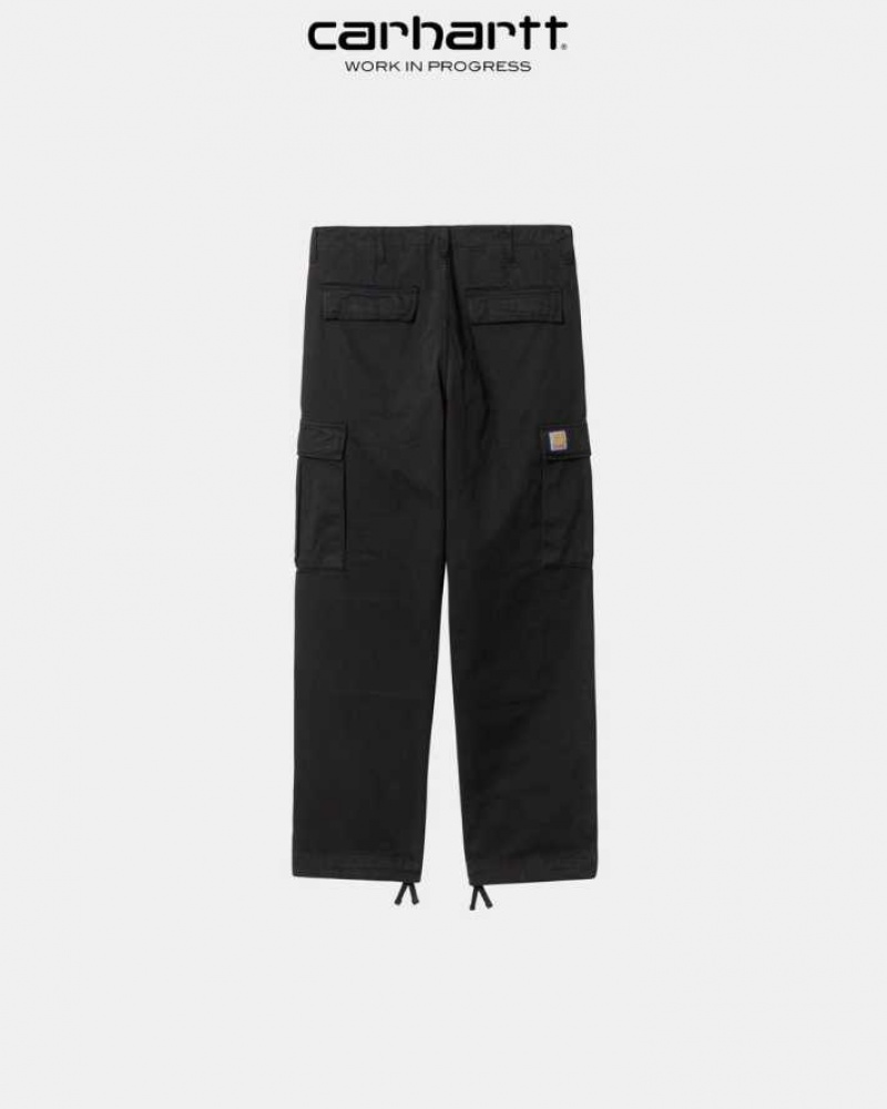 Noir Carhartt Wip Regular Cargo Pant - Garment Dyed Twill - Danmark MEY-1911525