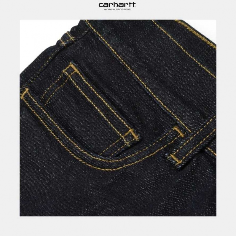 Bleu Carhartt Wip Rebel Pant - Denim - Danmark KBX-3143110