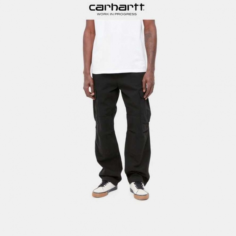 Noir Carhartt Wip Regular Cargo Pant - Garment Dyed Twill - Danmark MEY-1911525