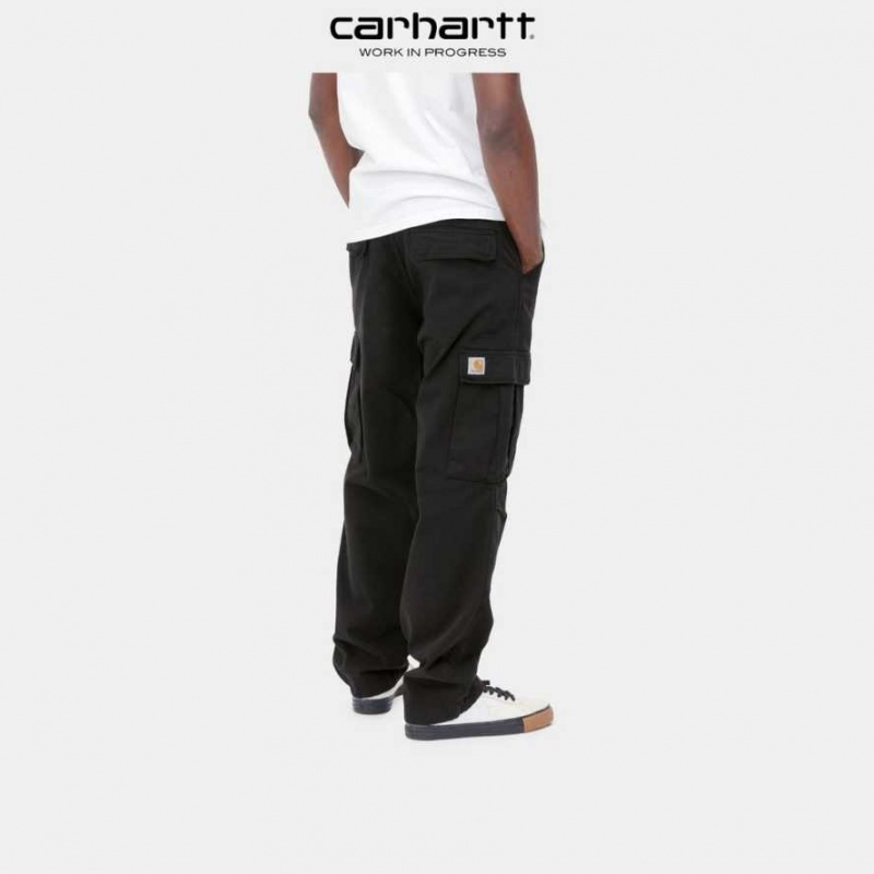 Noir Carhartt Wip Regular Cargo Pant - Garment Dyed Twill - Danmark MEY-1911525