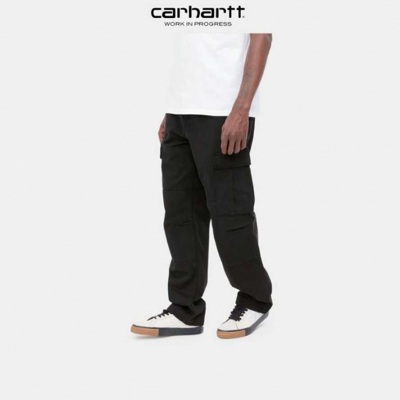 Noir Carhartt Wip Regular Cargo Pant - Garment Dyed Twill - Danmark MEY-1911525