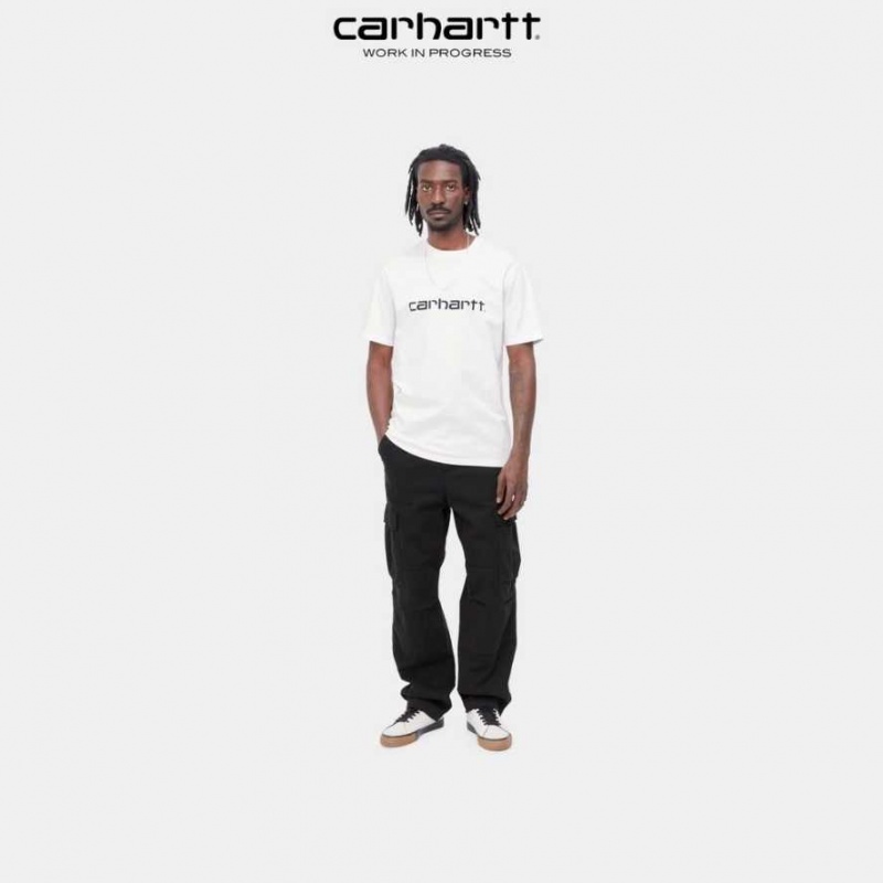 Noir Carhartt Wip Regular Cargo Pant - Garment Dyed Twill - Danmark MEY-1911525