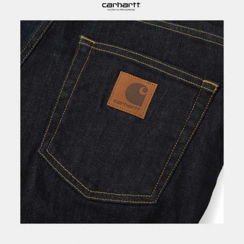 Bleu Carhartt Wip Rebel Pant - Denim - Danmark KBX-3143110