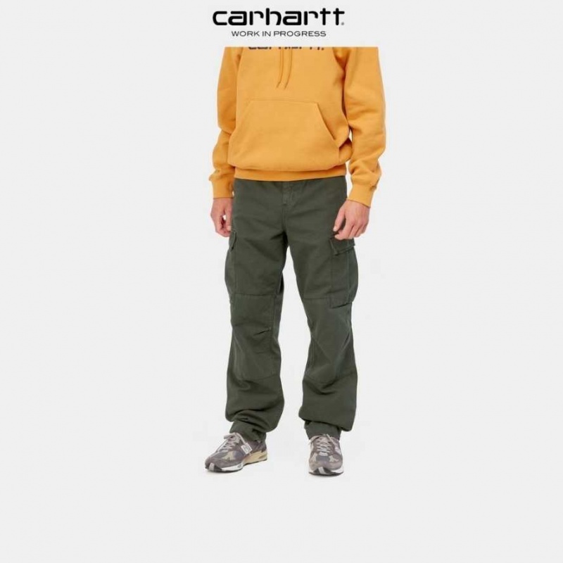 Boxwood Carhartt Wip Regular Cargo Pant - Garment Dyed Twill - Danmark MFM-6346582