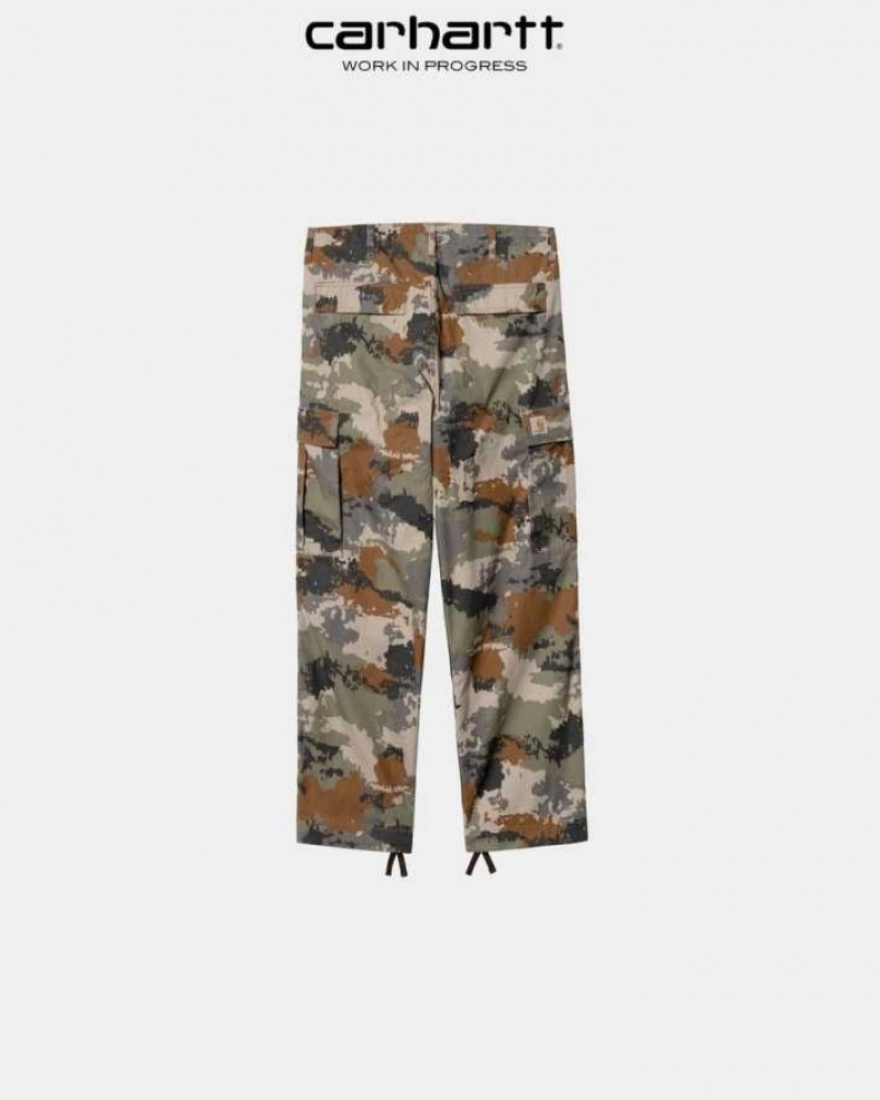 Woodland Trail Print Carhartt Wip Regular Cargo Pant Woodland Trail - Danmark HYX-4515205