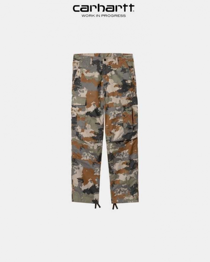 Woodland Trail Print Carhartt Wip Regular Cargo Pant Woodland Trail - Danmark HYX-4515205