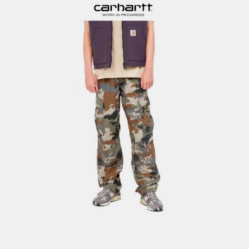 Woodland Trail Print Carhartt Wip Regular Cargo Pant Woodland Trail - Danmark HYX-4515205