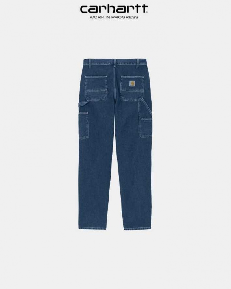 Bleu Carhartt Wip Ruck Single Knee Pant - Denim - Danmark NQT-5260414