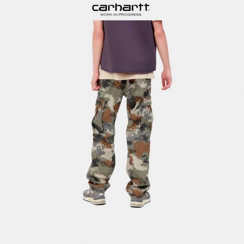 Woodland Trail Print Carhartt Wip Regular Cargo Pant Woodland Trail - Danmark HYX-4515205