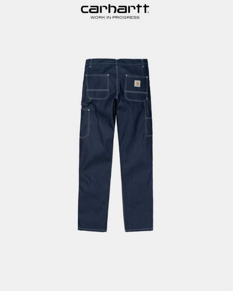 Bleu Carhartt Wip Ruck Single Knee Pant - Denim - Danmark CWB-3893353