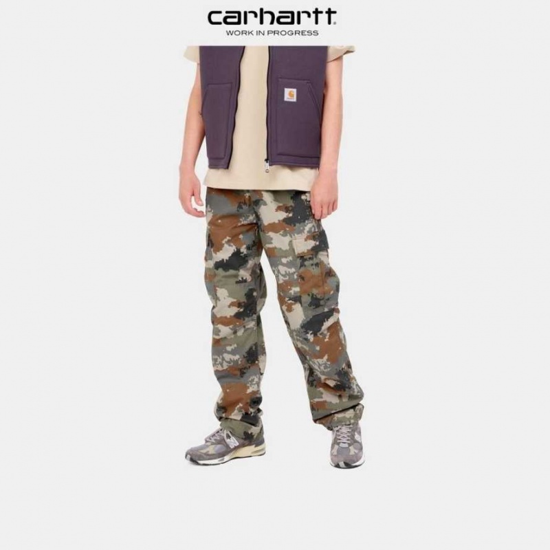 Woodland Trail Print Carhartt Wip Regular Cargo Pant Woodland Trail - Danmark HYX-4515205